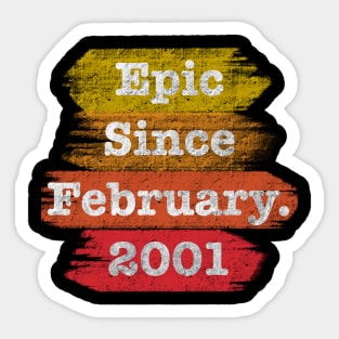 Epic Since February 2001 20th Birthday Sticker